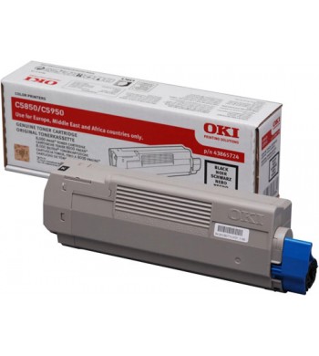 Toner OKI 43865724, ČRNA, ORIGINAL