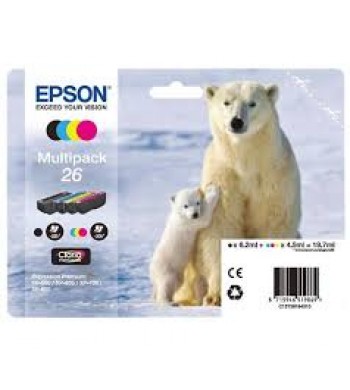 Komplet kartuš Epson št. 26  BK/M/C/Y