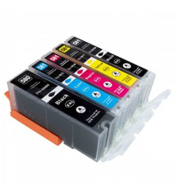 KOMPLET KARTUŠ CANON PGI580XL (BK) & CLI581 (C,M,Y), KOMPATIBILNE